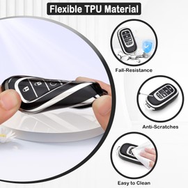 LECART Key Fob Cover for Honda 2022 2023 2024 2025 CR-V Civic Pilot Accord HR-V Sport Touring 5 Buttons TPU Key Fob Case Soft Car Key Shell Protector 2 Pack Pink & Black