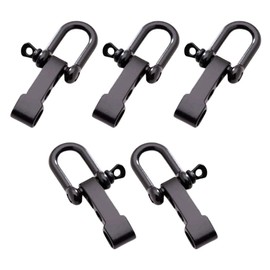10PCS Paracord Clasp Bracelet Clasp D-Shape Paracord Shackles for Outdoor Survival Bracelets -Black