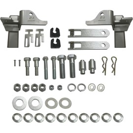 TORQUE Deer Guard Bumper Protector Mount Brackets Set for 2004-2017 Volvo VNL, Full Hardware Included Front Bumper Mounting Bracket Kit (TR096-VLBRK)