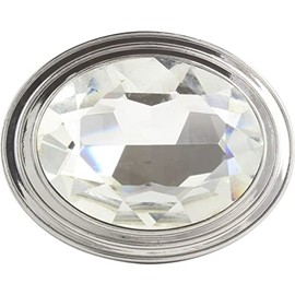 BELTINGER Rouen Belt Buckle 4.0 cm | Buckle Interchangeable Buckle Belt Buckle 40 mm Solid | Interchangeable Belt up to 4 cm, Silver, with crystal rhinestones
