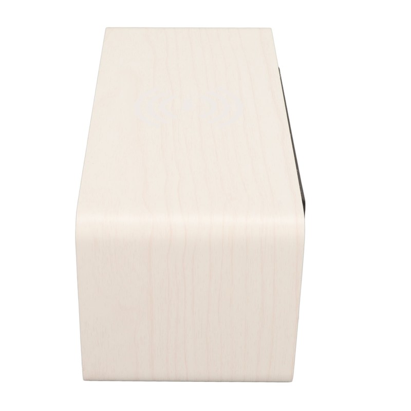 Digital Wooden Alarm Clock Wireless Charging Weekend Mode Dual Alarm