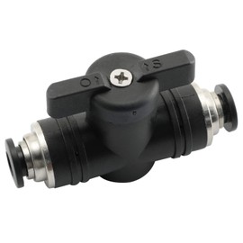 DGZZI Pneumatic Ball Valve 1/4"x1/4" OD Pneumatic Push to Fitting Joiner Straight Quick Connect Air Flow Control Valve