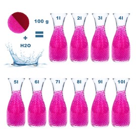 trendfinding 100 g water-retaining decorative granules pink, grain size 1.5-2 mm, decoration for flowers and plants, 10 litres, very economical, versatile use