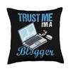 Trust Blogger Influencer Blogging Vlogging Story Influencer Throw Pillow