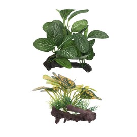 SUPVOX 2Pcs Betta Leaf Hammock and Goldfish Hideaway Realistic Plastic Decor for Fish Tanks Easy Installation Versatile for Small and Aquariums