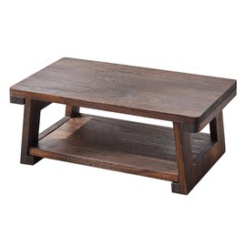 TEMIREN Japanese Style Floor Table Coffee Table, Tea,Meditation, Tatami with 1 Storage Shelf, Foldable Laptop Floor Table 23.6x11.8