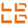 6PS 90-Degree Positioning Square Clip Plastic 4ps x 4-inch 2ps