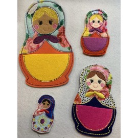 Homemade Nesting Dolls.Set Of Four Felt.