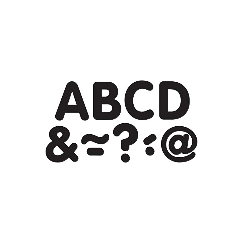 Teacher Created Resources 2-inch Black Classic Magnetic Letters, 87 Pack