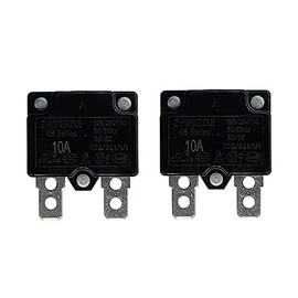 LinkePow 2PCS 10A Automatic Reset Relay Fuse Therma Switch Circuit Breaker Current Overload Protector Kids Powered Ride On Car Accessories