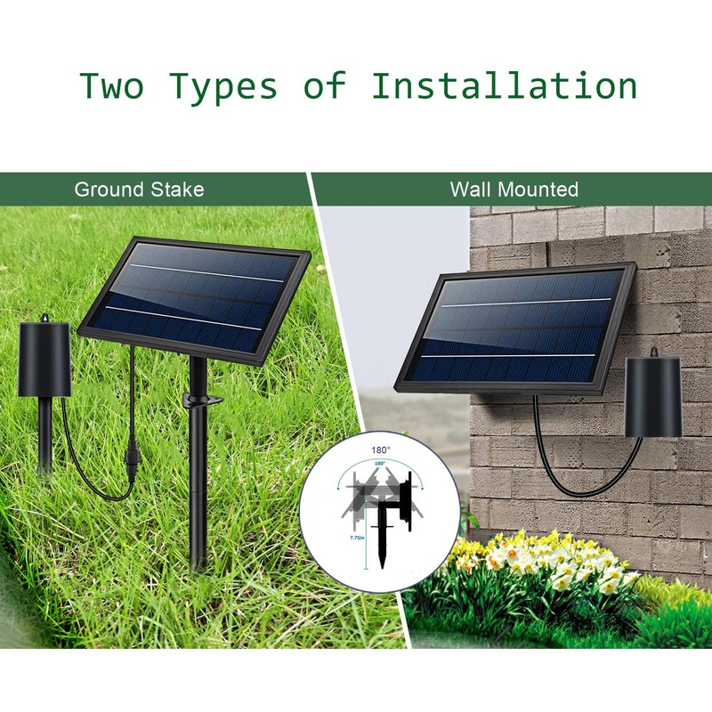 Lewisia 8W Solar Pond Aerator with Built-in 2400mAh Battery Backup,