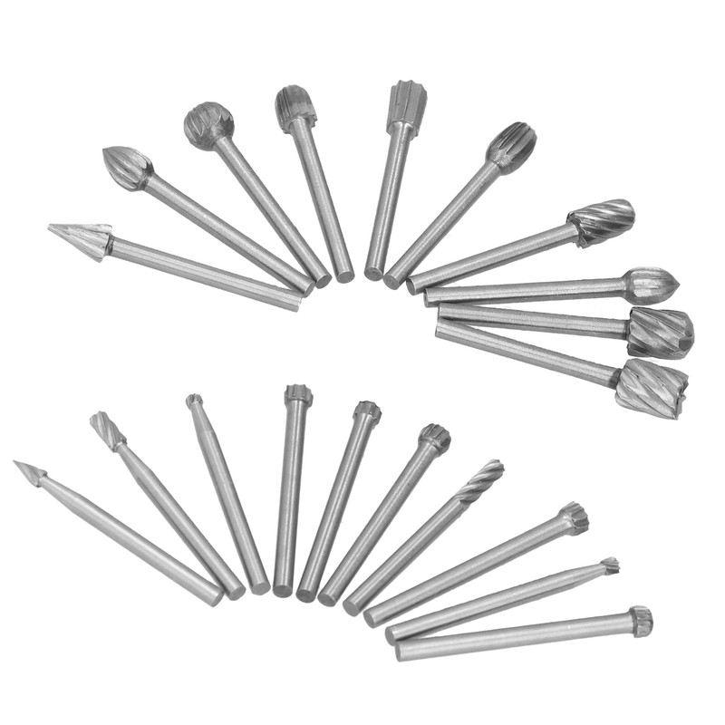 20Pcs High Speed Steel Rotary File DIY Grinding Head Set