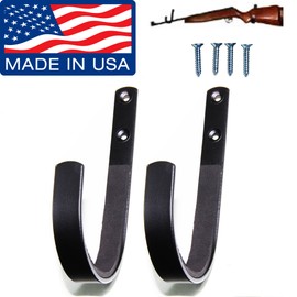 Johnson Brother Gun Rack Shotgun Hooks Rifle Hangers Archery Bow Felt Lined Wall Mount Storage (Handmade in The U.S.A.)
