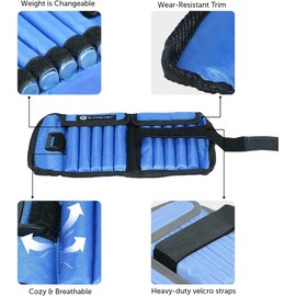 Gymenist Pair Of Ankle Weights Can Be Adjusted Up To 5 LB Each SET OF 2 x Weight Wraps (Total 10-LB)