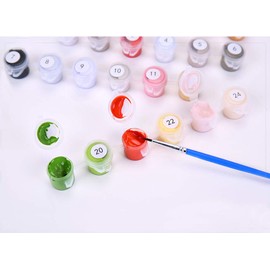 Transino Painting by Numbers for Adults / Beginners, DIY Hand Painted Oil Painting Kits on Canvas with 3 Brushes Painting and Acrylic Paints Christmas Gift Home Decor Without Frame 40 x 50 cm