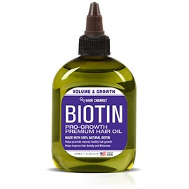 Hair Chemist Biotin Pro-Growth - Aceite para el cabello de alta calidad, 7.1 oz.