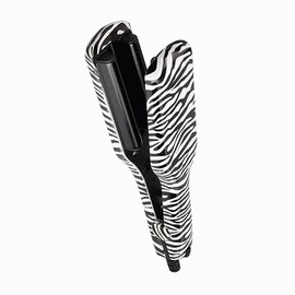 Hollywood Xressions Mini Shape Waver for Women, 2 Barrel S Wave Curling Iron, Tourmaline Ceramic Plated Mini Hair Waver for Travel and On-The-Go Styling, 60 Second Heating Hair Crimper (Zebra Print)