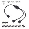 sourcing map Set of 3 ARGB Distribution Cable with 3P