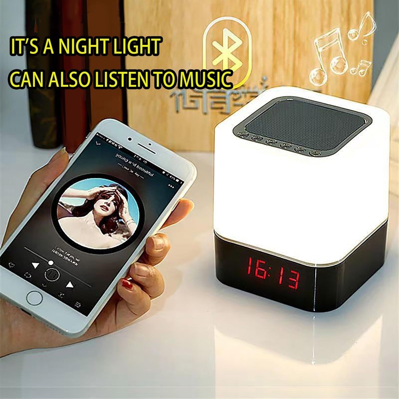 Night Light Bluetooth Speaker, 5 in 1 Touch Control Bedside