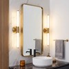 URSOLA 24" Modern LED Bathroom Light Fixtures, Golden 3CCT Dimmable