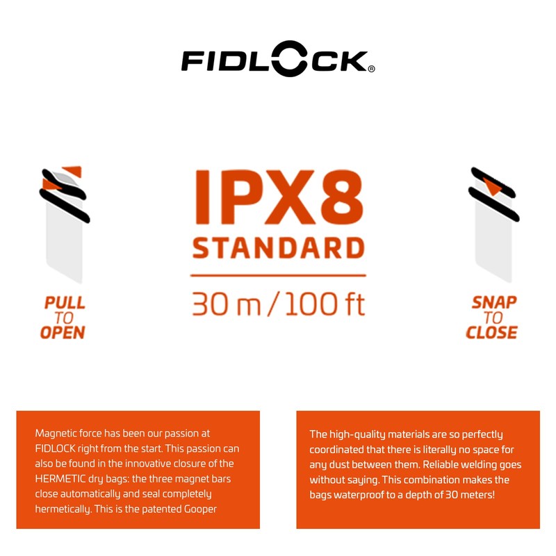 Fidlock Hermetic Sling Bag, Black/Black, Black/Black/Black