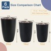 BUSOKIP 6 Pack Wheat Straw Cups 12 oz, Plastic Cups