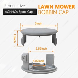 Zafina-UP 5x 3411546-7G 3411546CG Spool Cap for Ryobi 18V, 24V, 40V Cordless String Trimmer