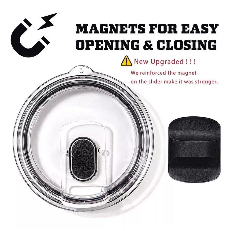 THE9SHOP 2 Vaso Tapa Magnetica Magslider Taza Con Iman Para