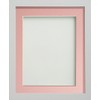 Frame Company Allington White 8x8 inch Frame With Pink Mount For Image 6x6 inch *Choice of sizes* Fitted with Real Glass