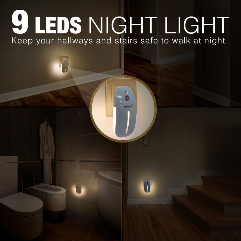 Sensky [2 Pack Plug in Night Light with Auto Dusk