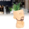 Face Planter Pot with Drainage Hole Man Face Flower Pot