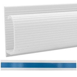 Electriduct Small J Channel Cable Raceway Self Adhesive Desk Cord Organizer and Wire Manager for Computer, Gaming and Entertainment Centers - White - 48" (4 Feet) - 6 Pack