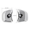 TCT-MOTORPARTS Chrome Fairing Mount Rear View Mirror Fits for Harley