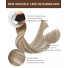 VINBAO Tape in Hair Extensions Human Hair Blonde Balayage Dark