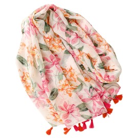 FAIRYGATE Scarf Gifts for Women Scarves for Women UK Lightweight Tantan Print Tassel Shawls and Wraps Luxury Ladies Scarfs Gifts Shawl Shawls for Weddings 57009