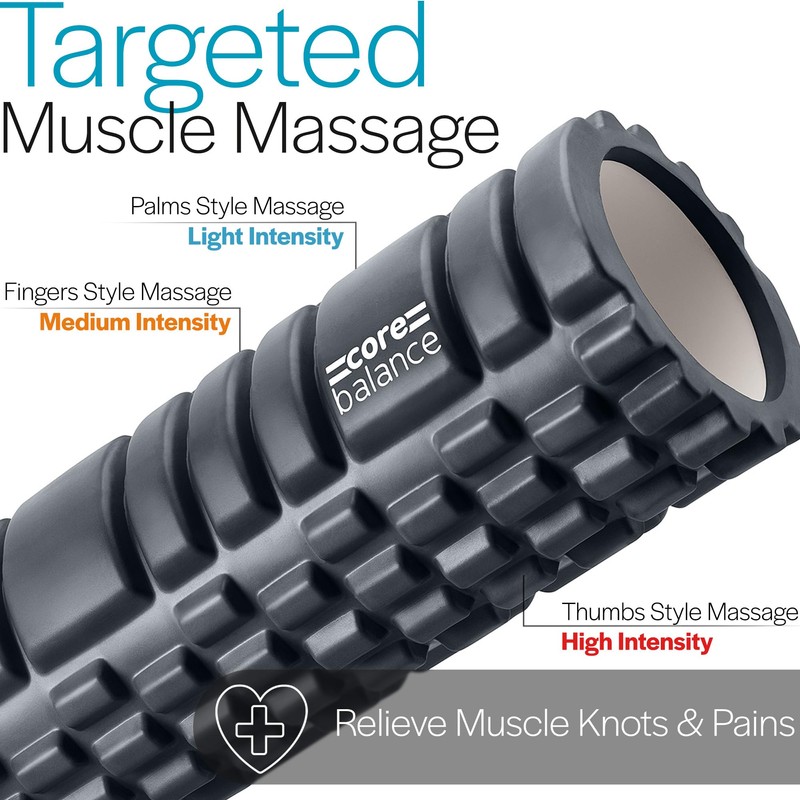 Core Balance Foam Roller For Deep Tissue Muscle Massage, Trigger