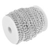 25m/82ft Beads Chain Roll Electroplating Faux Pearl Wire Garland String