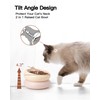 Ceramic Raised Cat Bowl, 2 in 1 Elevated Cat Food