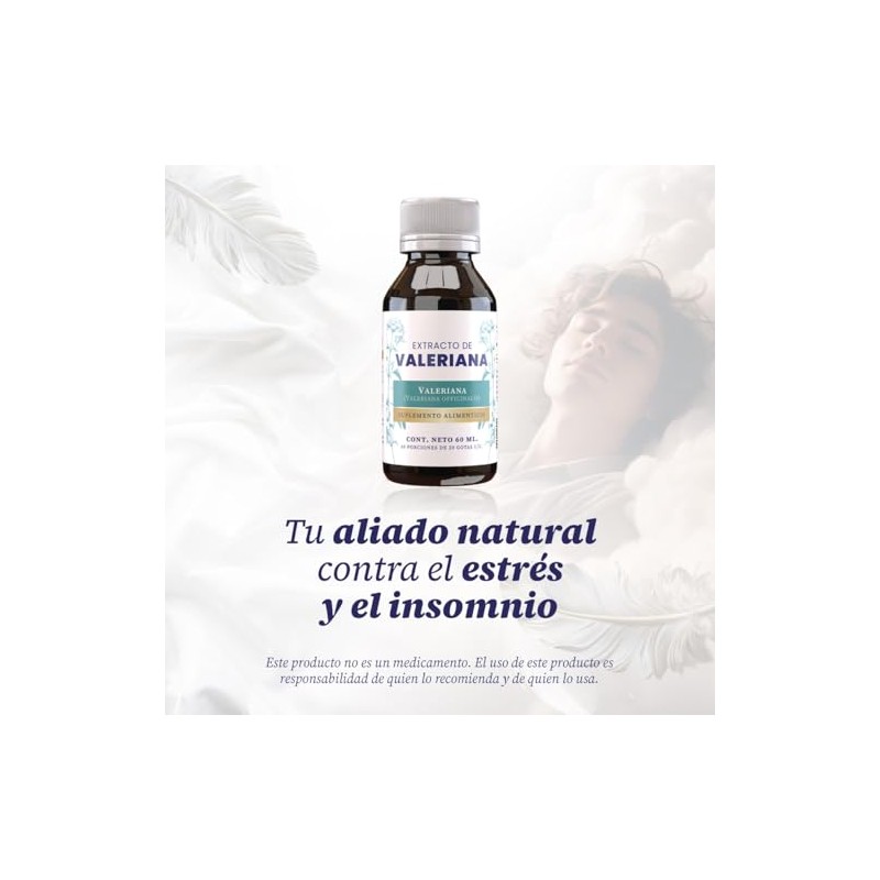 Extracto Valeriana Suplemento Natural Relajación Estrés Sueño Reparador Fórmula