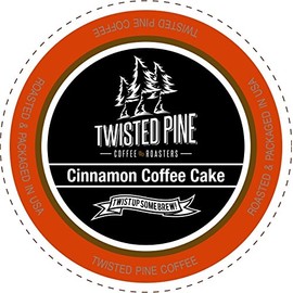 Twisted Pine Coffee Cinnamon Coffee Cake, Flavored Coffee, Single-Serve Cups for Keurig K-Cup Brewers, 12 Count