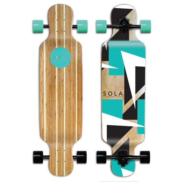 SOLA Bamboo Premium Graphic Design Complete Longboard Skateboard - 36 to 38 inch (Future)