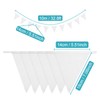 Laipuke White Bunting Flags 32 Ft/10M Bunting Garland Fabric with