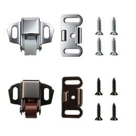 Mailbox Replacement Roller Catch Latch - 2 Packs RV Screen Door Locks Shower, Shutter Door Accessories, Cabinet Doors, Spring Hidden Latches and Catches with Screw for Home Kitchen Pantry and Camper