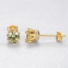 Bellitia Jewelry 925 Sterling Silver Gold-Plated Crown Stud Earrings with