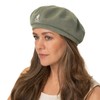 Kangol Women's Bamboo Jax Beret, Oil Green, Large