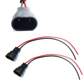 iJDMTOY 9005/9006/H10 Male Adapter Wiring Harness Sockets Wire Compatible with Automtive Driving Light, Running/DRL, Fog Light, Retrofit, Off-Road Lighting, etc