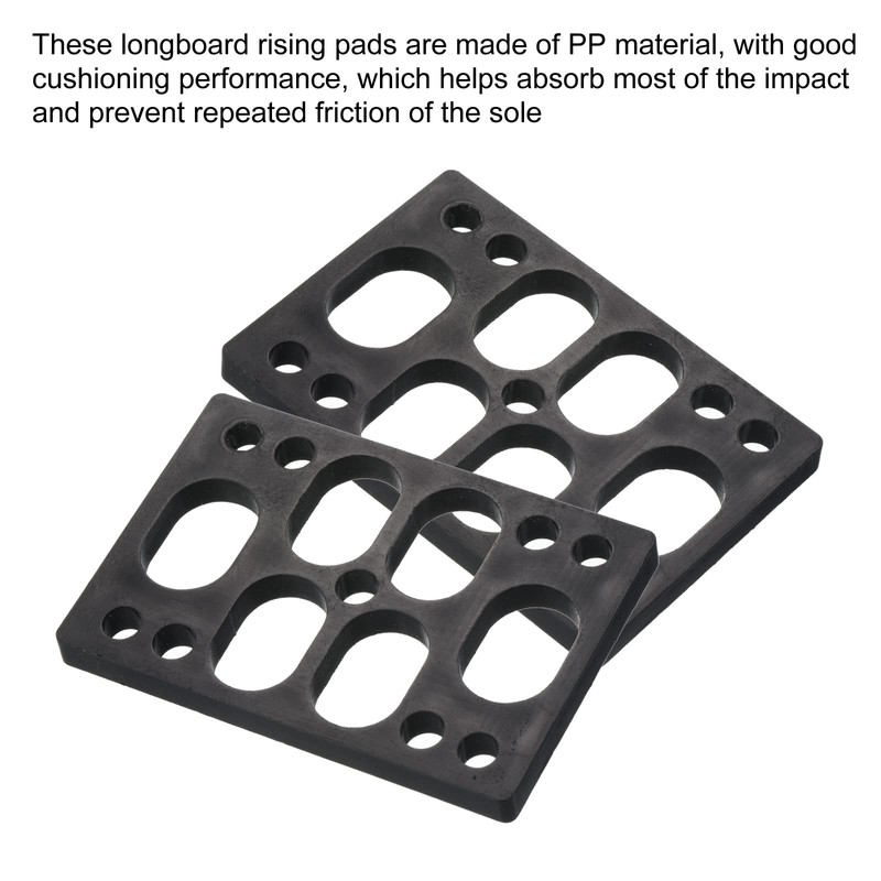 PATIKIL 6mm Skateboard Riser Pads Plastic Longboard Riser Pads Angle
