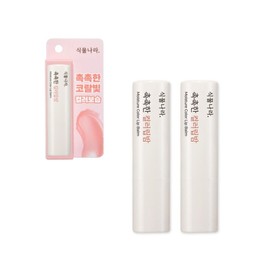 Plant Nara Lip Balm Coral Moist Color Moisturizing Lip Balm 3.5g 2pcs / 식물나라 립밤 코랄 촉촉한 컬러 보습 립밤 3.5g 2개