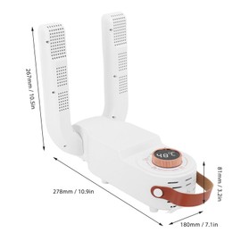 Shoe Dryer Electric Timing Constant Temp Boot Warmer with Folding Rack, 360 Degree Shoes Drying Machine for Sneakers Boots Gloves(US 110V)