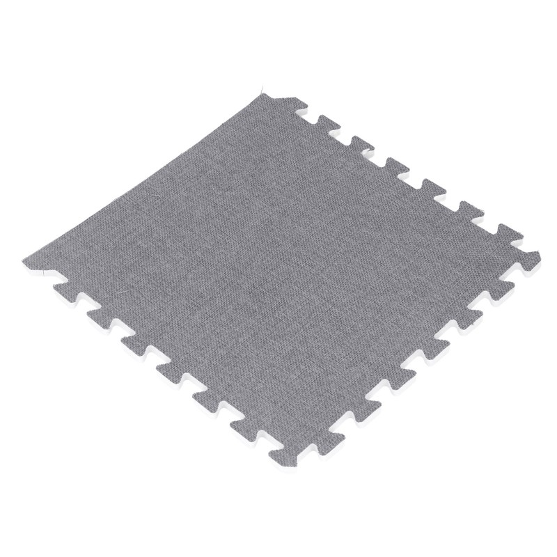 10pcs Cotton Linen Interlocking Carpet Tiles Anti Slip Floor Protection